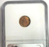 Romania 1900 Bronze 1 Ban King Carol I NGC MS64 Nothing without God's will