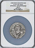Swiss 1908 Silver Shooting Medal Appenzell Walzenhausen R-72a Bear NGC MS63