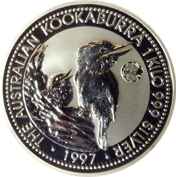 Australia 1997 Silver $30 1 kilo KooKaburra Walking Liberty Half NGC MS69 Bird