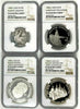 Russia USSR 1988 Silver Platinum Palladium Set 4 Proof Coins NGC PF68-69