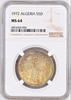 Algeria 1972 Silver 5 Dinars FAO 10th Anniversary of Independence NGC MS62