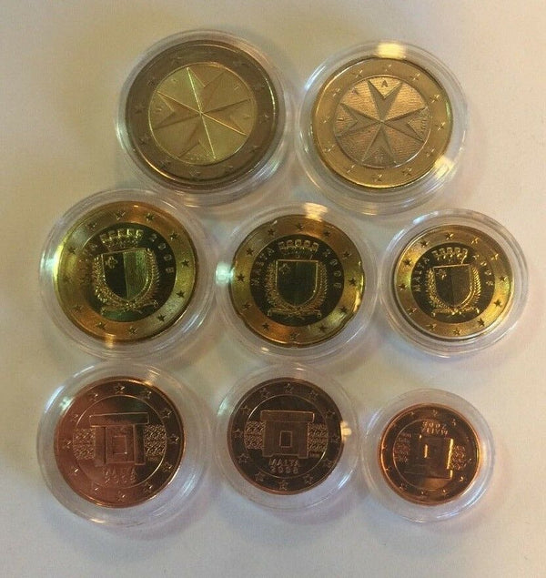 2008 Malta 8 Coins Official Euro Set Special Edition Box COA