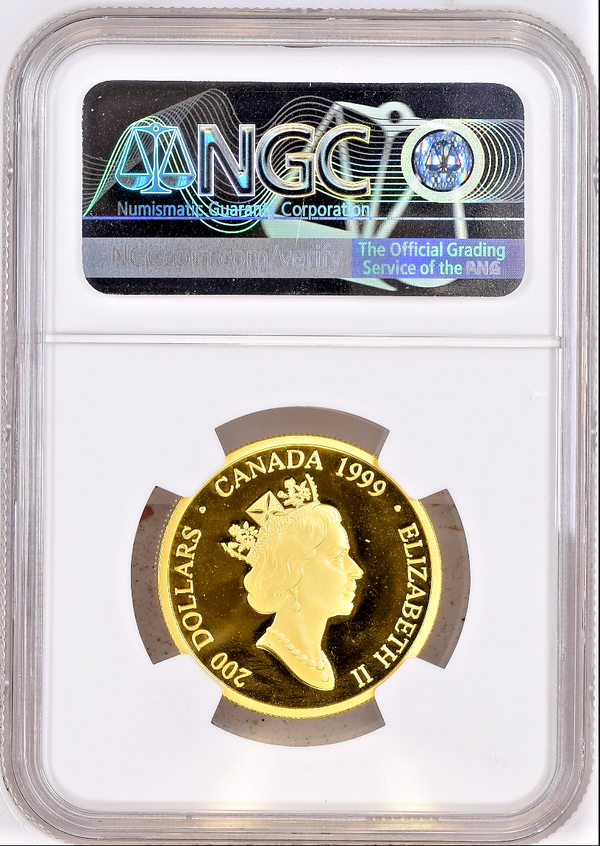 1999 Canada Gold $200 The Butterfly Canadian Native Cultures Traditions NGC PF69