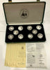 Set 25 Silver Proof Coins of 1986-1988 25th Anniversary World Wildlife Fund WWF