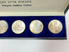 1970 Israel Silver Set 5 Coins 10 Lirot Jewish Pidyon Haben Trah Menorah