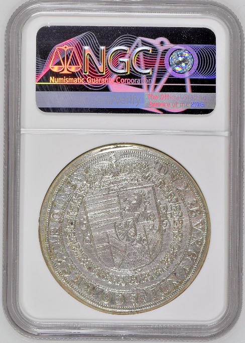 Austria 1628 Silver Coin Taler Archduke Leopold V Hall DAV-3338 Thaler NGC AU