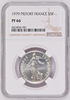 France 1979 Silver Coin 5 Francs Piefort Semeuse Sower NGC PF66