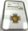 1874 Gold 10 Kronor Oscar II King of Sweden and Norway NGC MS64