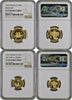 Anguilla 1969 Set 8 Gold Silver Coins NGC PF64-69 Rare