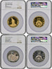 Albania 1968-1970 Set 8 Silver Gold Prince Skanderbeg's Death NGC PF64-66 Rare