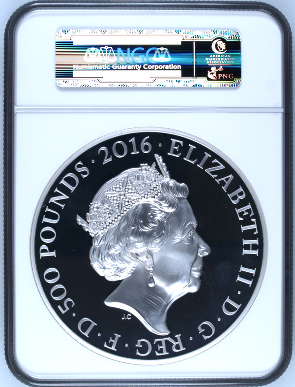 Great Britain 2016 Silver £500 Kilo Queen Elizabeth II 90th Birthday NGC PF70