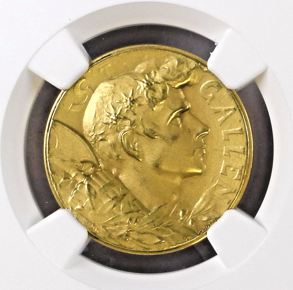 Swiss 1904 Gold Shooting Medal Saint Gallen R-1174a NGC MS63