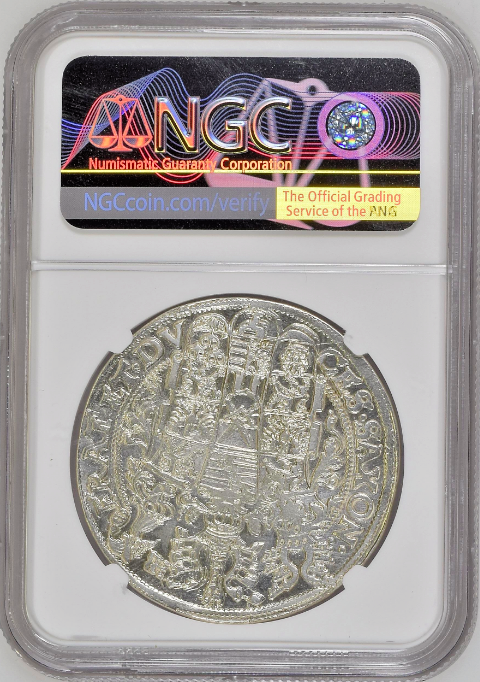 Germany 1595 Silver Thaler Saxony Albertine 3 Brothers NGC