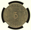 1941 H British North Borneo Copper-Nickel Coin 5 Cent NGC MS63