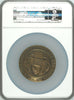 Swiss Bronze Shooting Medal Zurich Johannes Stapfer R-1855a NGC MS62 Very Rare
