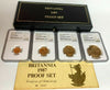1987 United Kingdom 4 Gold Coins Set Britannia £100 £50 £25 £10 NGC PF69