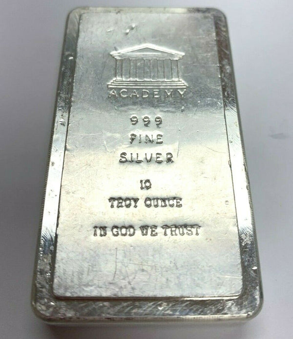 US 10 oz Bar .999 Fine Silver Academy Manufacturing
