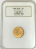 Russian Empire 1900 Gold 5 Rubles Emperor Nikolai II Imperial NGC MS67