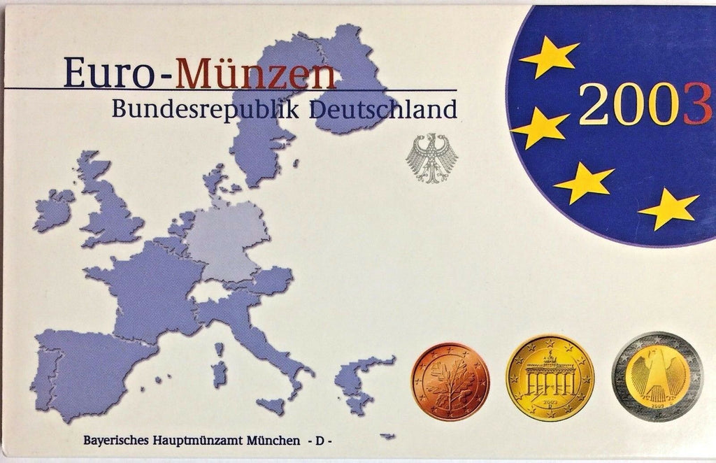 Germany 2003 D Euro Official Coin Set München Mint Special Edition Deutschland
