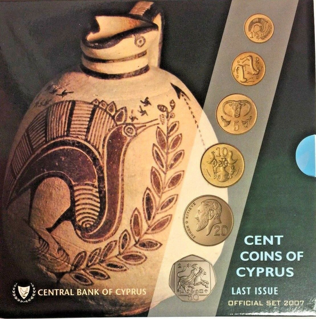 Cyprus 2007 Complete Official Set 6 Coins Last Issue – World Quality Coins