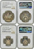 Albania 1968-1970 Set 8 Silver Gold Prince Skanderbeg's Death NGC PF64-66 Rare