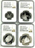 Russia USSR 1988 Silver Platinum Palladium Set 4 Proof Coins NGC PF68-69