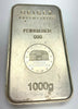 1 kilo .999 Fine Silver Bar Germanys Geiger Edelmetalle Mint Security Line Serie