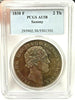 Germany 1850 Saxony Silver 2 Thalers 3½ Gulden Friedrich August II PCGS AU58