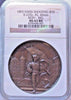 Swiss 1893 Bronze Shooting Medal Bern Biel Musketeer R-225b NGC MS63 Mintage-800