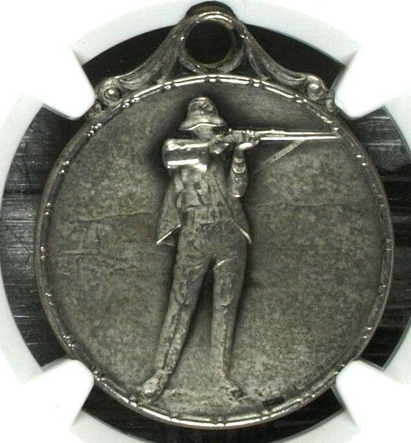 RARE Swiss 1926 Silver Medal Shooting Fest Solothurn Zuchwil R-1139a NGC MS 63