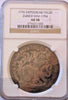 Swiss 1776 Silver Coin Thaler Zurich Switzerland rampant Lion NGC AU58