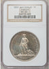 Swiss 1859 Silver Confederation Shooting Fest 5 Francs Zurich R-1723a NGC MS63