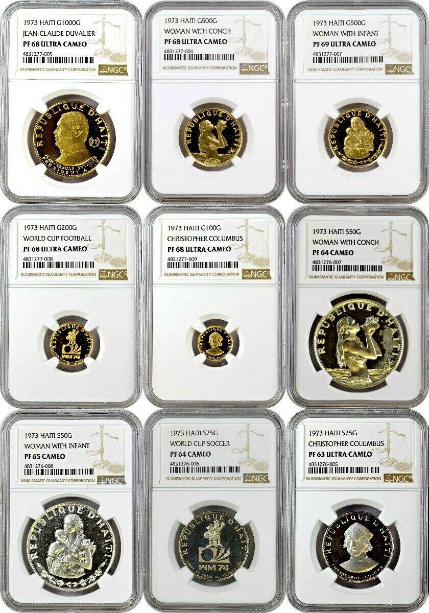 NGC PF68 ULTRA CAMEO 1973 銀貨 サッカーワールドカップ NGC