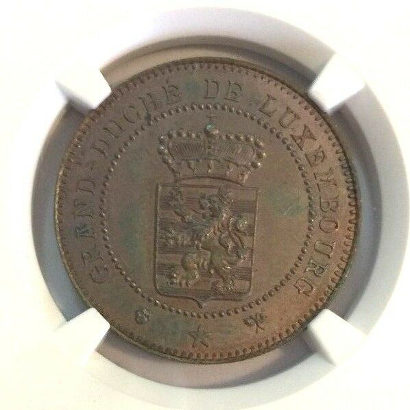 Extremely Rare Luxembourg 1889 Essai 10 Centimes NGC MS63 Mintage-100