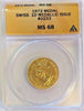 1972 Swiss Gold Medal Bern Respublica Bernensis Deus Providebit 1819 MS68