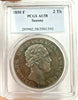 Germany 1850 Saxony Silver 2 Thalers 3½ Gulden Friedrich August II PCGS AU58