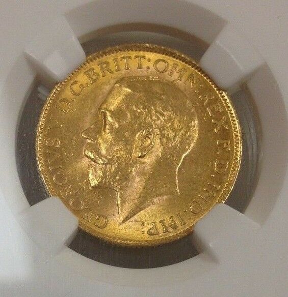 South Africa 1926 SA Gold Coin Full Sovereign King George V NGC MS62