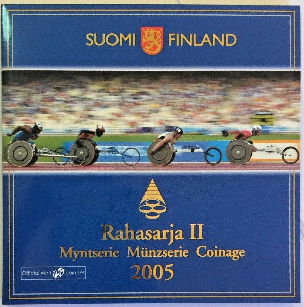 2005 Finland Euro Set 9 Coins IPS Athletic Open European Championship Version 2