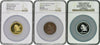 France 1781 Libertas Americana Medals Set NGC PF70 PF69 MS64 Gold Silver Bronze