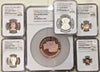 South Korea 1970 Set 6 Silver Coins 5000th Anniversary of Korea NGC PF65-68