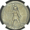 Swiss 1900 Silver Shooting Medal Graubunden Chur R-840b Mint.-360 NGC MS63 Rare
