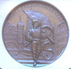 Swiss 1893 Bronze Shooting Medal Bern Biel Musketeer R-225b NGC MS63 Mintage-800