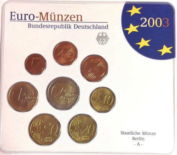 Germany 2003 Official Euro Coins Set Special Edition Berlin Mint A Deutschland