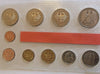 2001 J Germany Deutsche Mark 10 Coins Official Set Hamburg Mint Deutschland