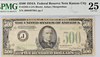 1934A $500 Federal Reserve Note Kansas City PMG VF25 Fr#2202-J