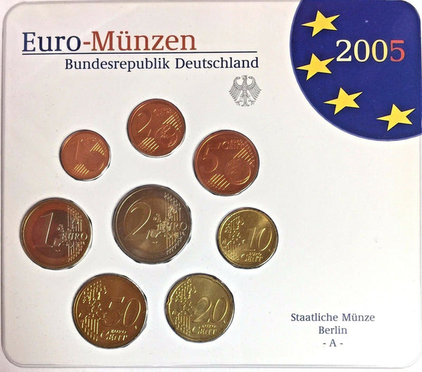 2005 A Germany Official Euro Coins Set Special Edition Berlin Mint Deutschland