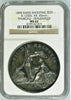 Swiss 1890 Silver Shooting Medal Thurgau Frauenfeld R-1250b Helvetia NGC MS62