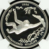 Laos 1996 Silver Coin 1000 Kip Endangered Wildlife Gibbon NGC PF66 Lao