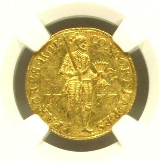 Netherlands 1777 Gold Coin Ducat Holland NGC MS61