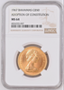 Bahamas 1967 Set 4 Gold Coins NGC MS67/66/64 commemorate the new constitution